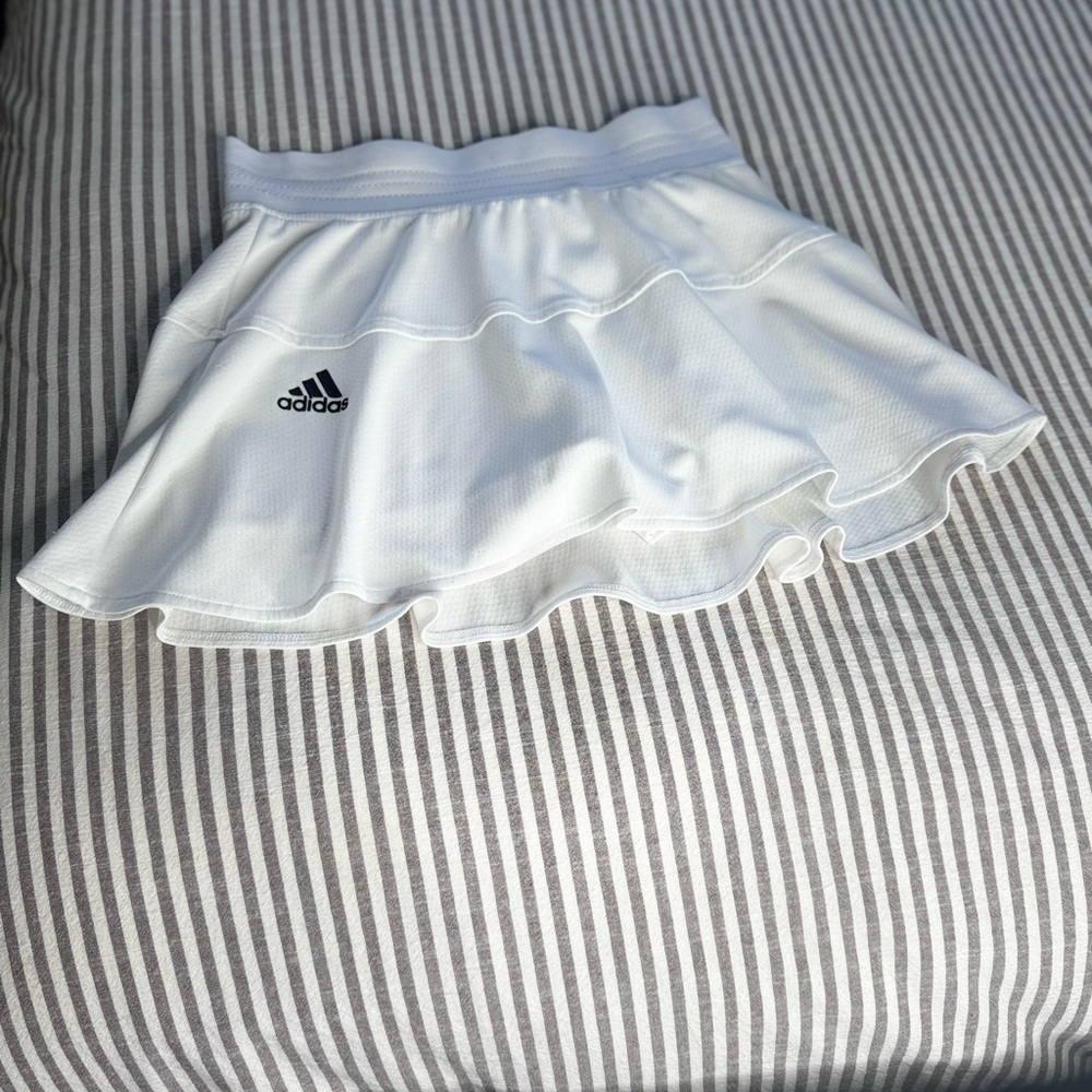 Adidas White Flared Skirt